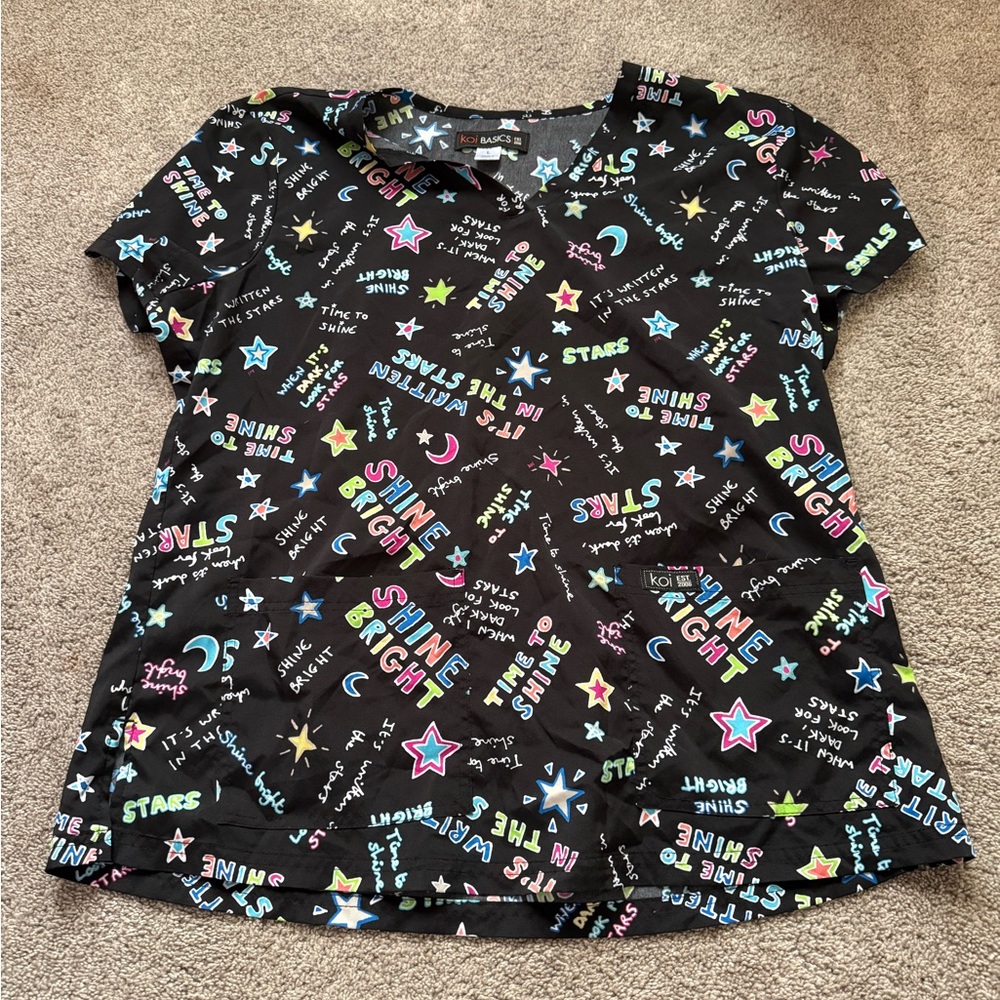 Colorful Scrub Top